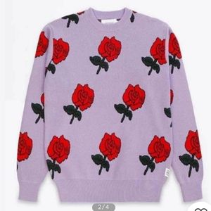 Joyrich Crew Neck Pullovers Flower Patterns